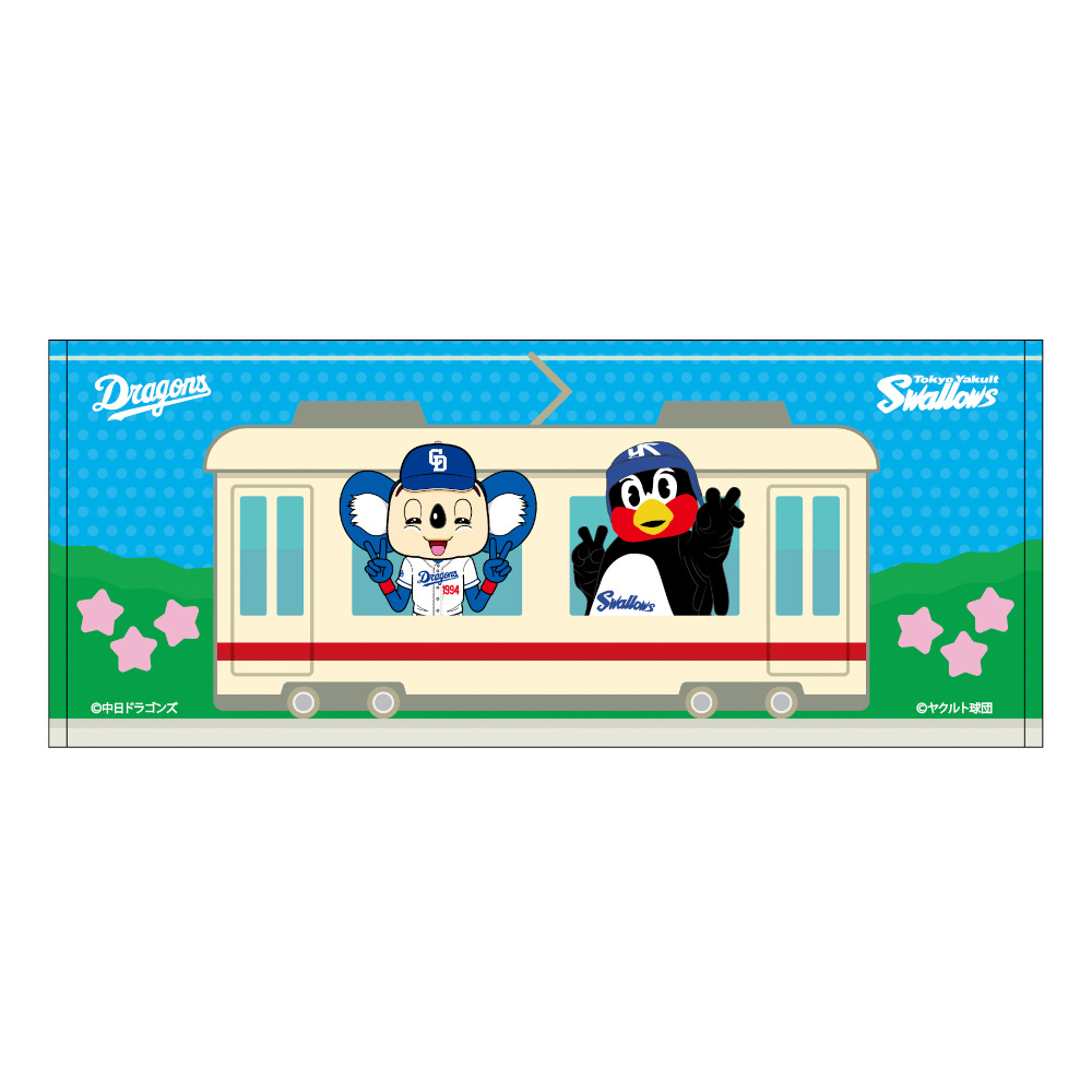 ドアラ＆つば九郎コラボフェイスタオル25