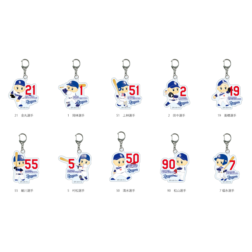 キューピー×ドラゴンズ アクリルキーホルダー