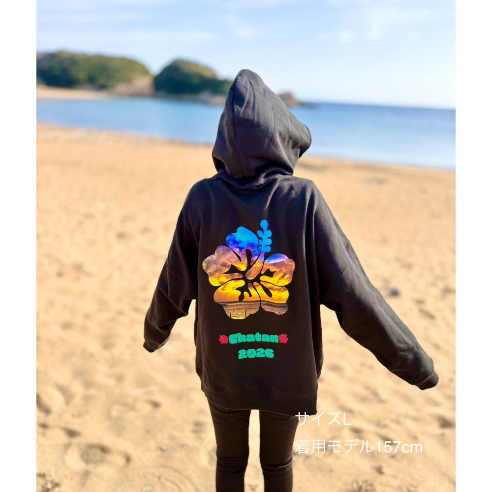 沖縄キャンプ26　オンラインショップ限定　ビッグシルエットプルオーバーパーカー