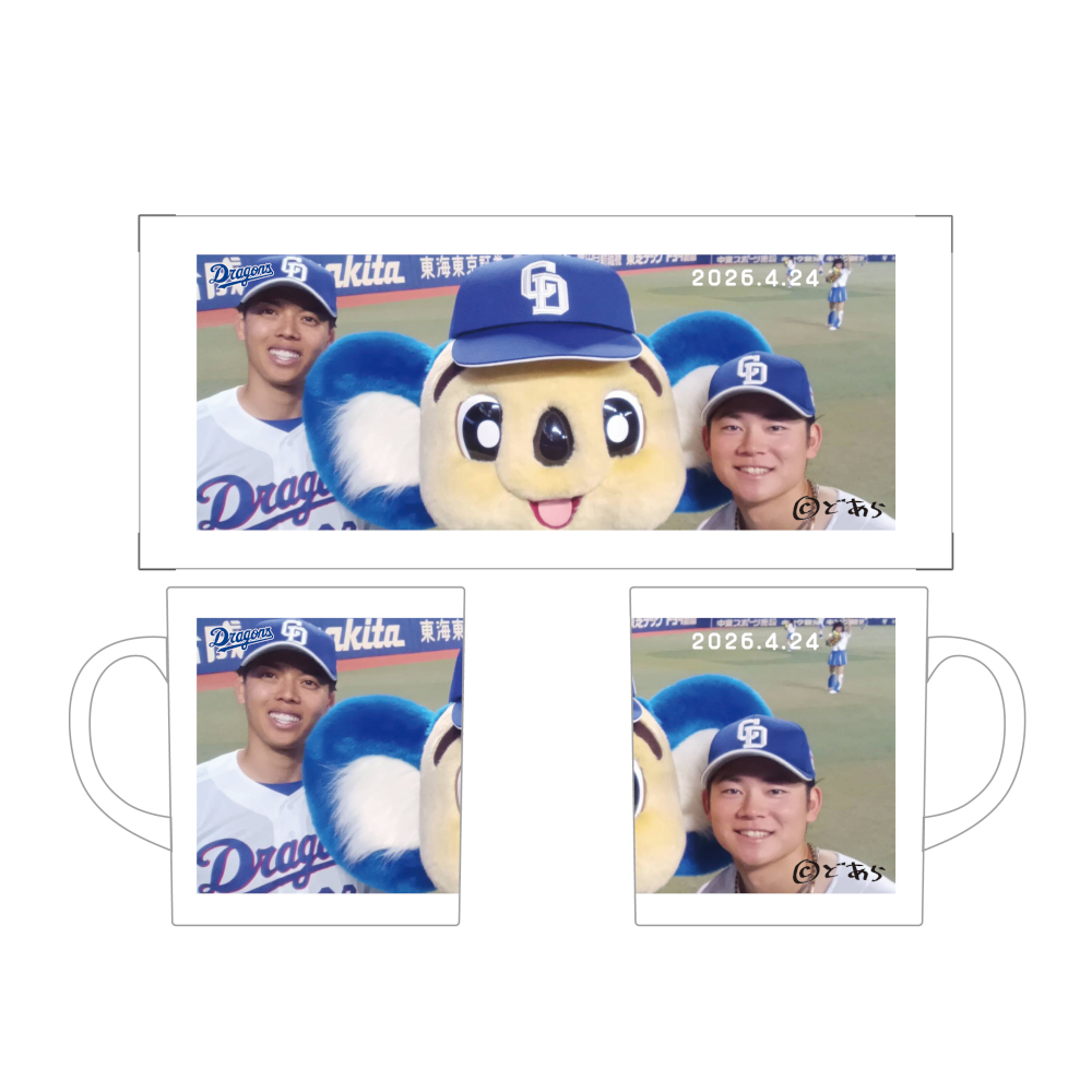 ドアラ自撮りマグカップ2026.4.24 5.村松・33.杉浦
