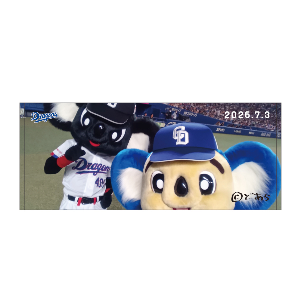 ドアラ自撮りフェイスタオル2026.7.3 ブラックドアラ