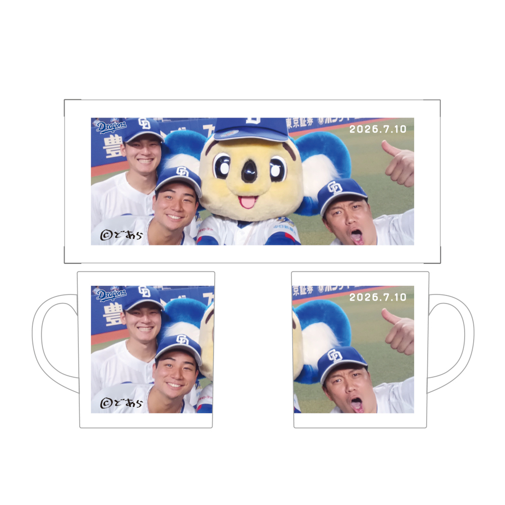 ドアラ自撮りマグカップ2026.7.10 9.石伊・22.大野・25.石川