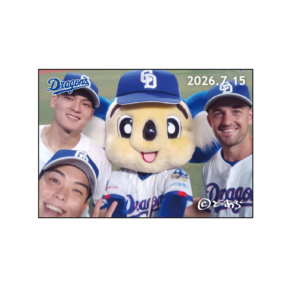 ドアラ自撮りマグネット2026.7.15 11.中西・24.ボスラー・25.石川