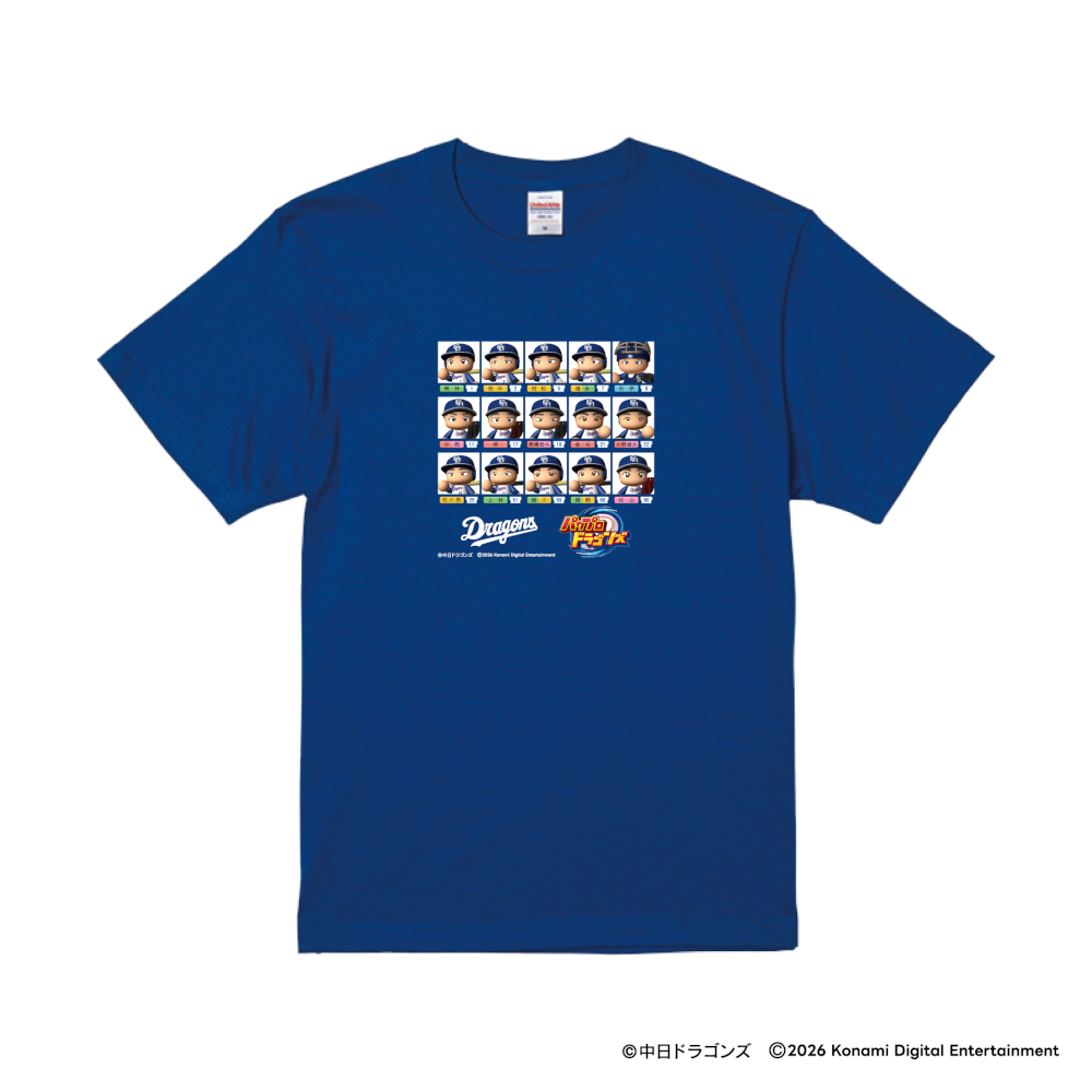 中日ドラゴンズ×パワフルプロ野球コラボ Tシャツ