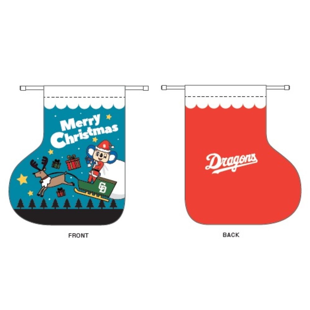 クリスマスドアラ靴下型巾着