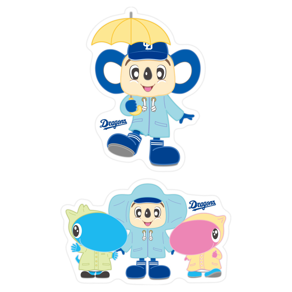 ダイカットシールセット 雨