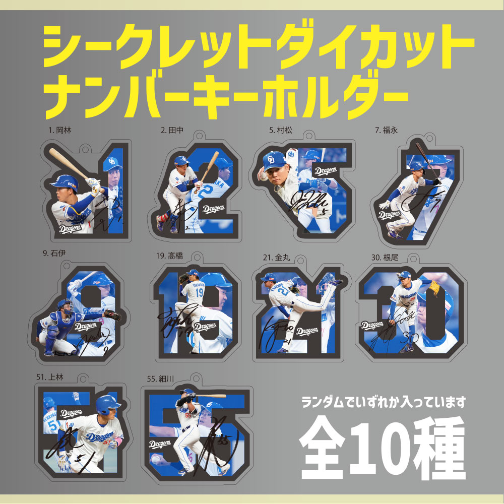25シークレットダイカットナンバーキーホルダー