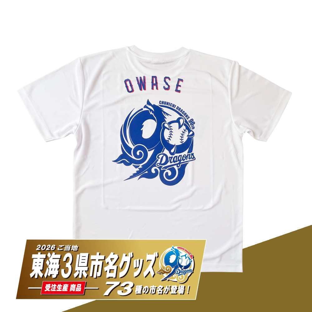 ご当地東海3県市名90thTシャツ(全73種) ホワイト