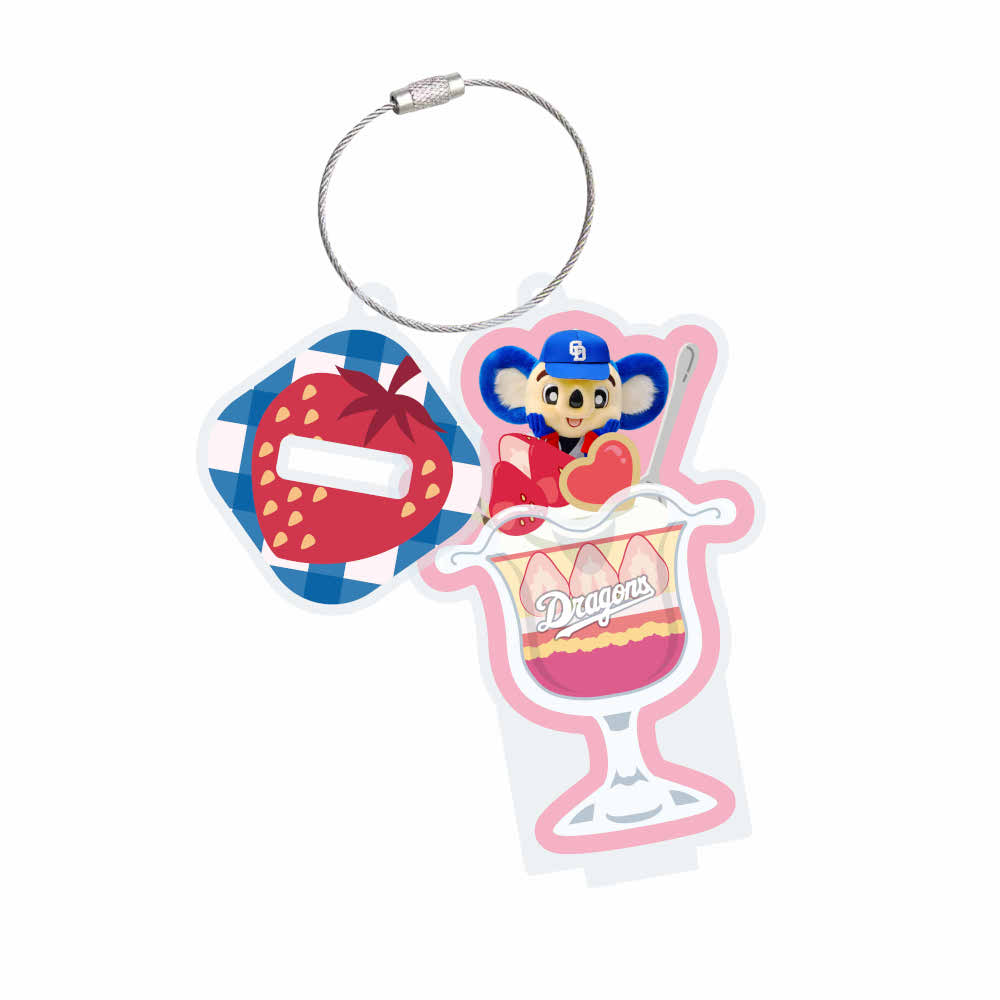 【シークレット】いちごスイーツなドアラ_アクスタキーホルダー